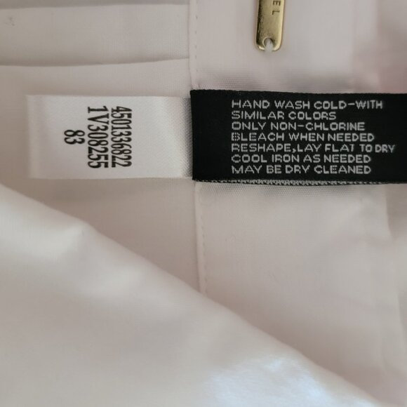 Black Label by Chico’s White Long Shirt Dress Tunic Top Lace Sleeves Size 2 Lg. - Picture 15 of 16